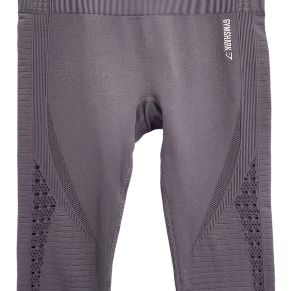 Gymshark Glow Seamless Tights Eyelet Cutout Athletic Leggings Brown/Gray | Sz XS - Picture 7 of 9